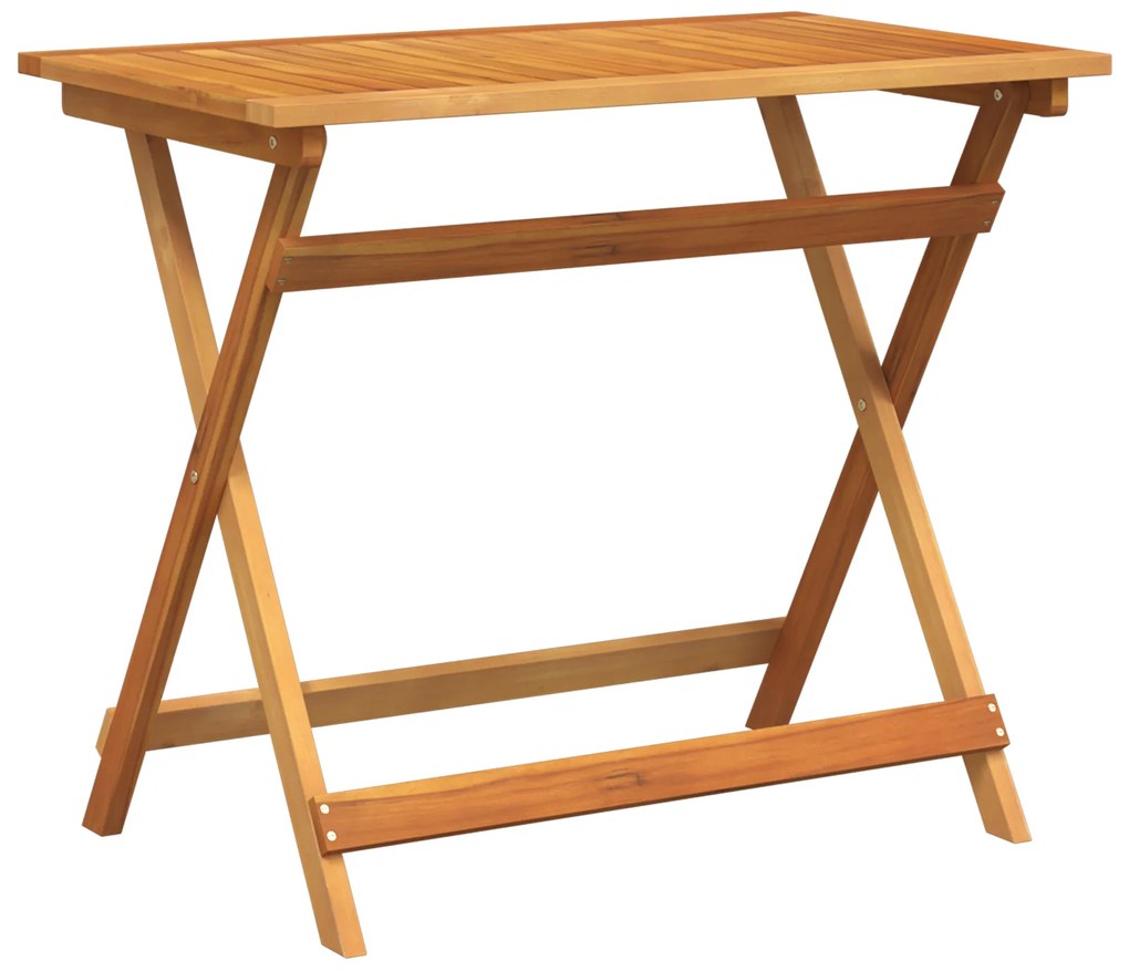 vidaXL Πτυσσόμενο Τραπέζι Κήπου Ορθογώνιο 100x55x75 εκ. Μασίφ Ξύλου Ακακίας