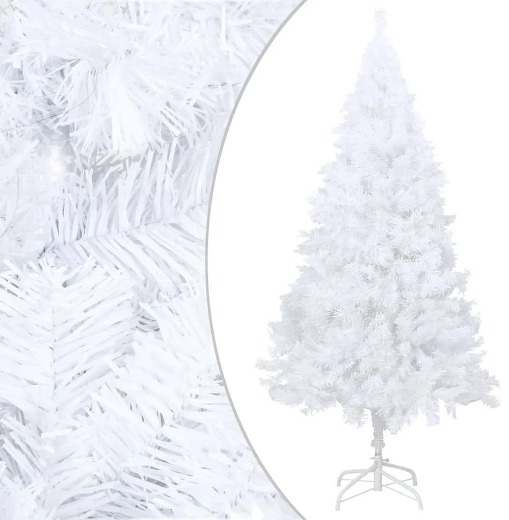 vidaXL Χριστ. Δέντρο Προφωτισμένο Τεχνητό Μπάλες Λευκό 240εκ