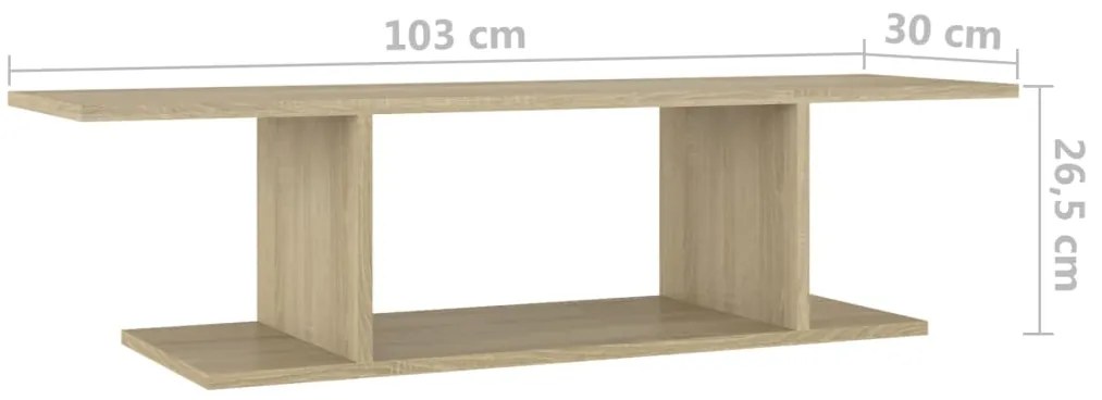 vidaXL Έπιπλο Τηλεόρασης Κρεμαστό Sonoma Δρυς 103 x 30 x 26,5 εκ.