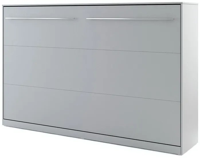 Κρεβάτι - ντουλάπα Concept Pro Lenart AH110, Μονόκλινο, Γκρι, 120x200, Πλαστικοποιημένη μοριοσανίδα, Τάβλες για Κρεβάτι, 157x215x139cm | Epipla1.gr