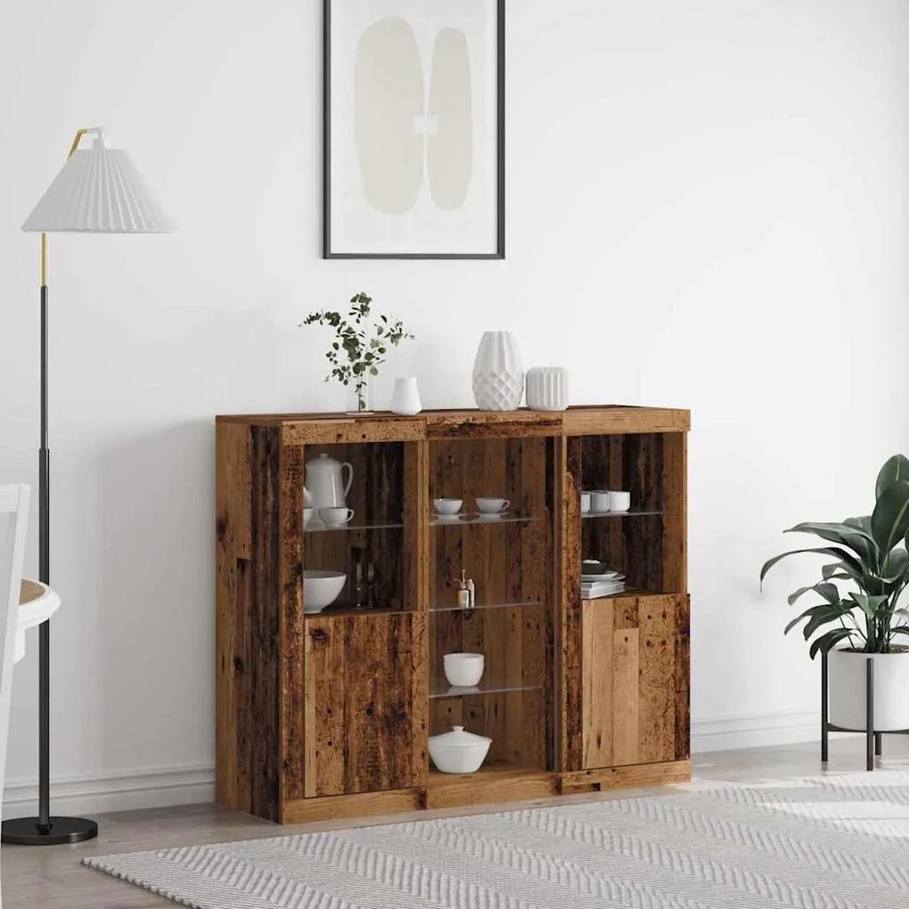 vidaXL Πλαϊνό γραφείο Παλαιό ξύλο 123 x 37 x 100 εκ Επεξεργασμένο ξύλο