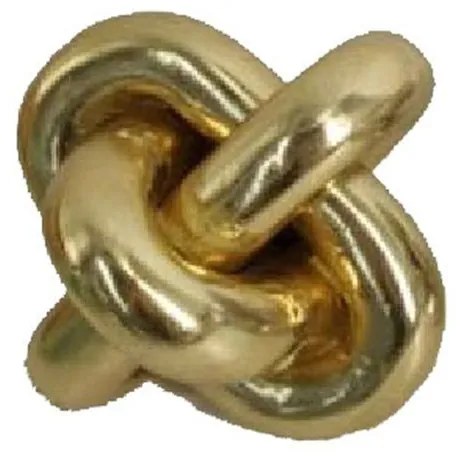 Διακοσμητικό Αντικείμενο Επιτραπέζιο Gold Knot 022290 16x16x16cm Gold Polyresin