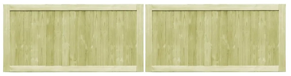 vidaXL Πόρτες Φράχτη 2 τεμ. 300 x 75 εκ. από Εμποτισμένο Ξύλο Πεύκου
