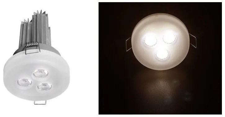 Χωνευτό Σποτ Φωτιστικό Οροφής 3x3W LED 60° Ασημί 21-713360000 Lumen 21-713360000 Ασημί