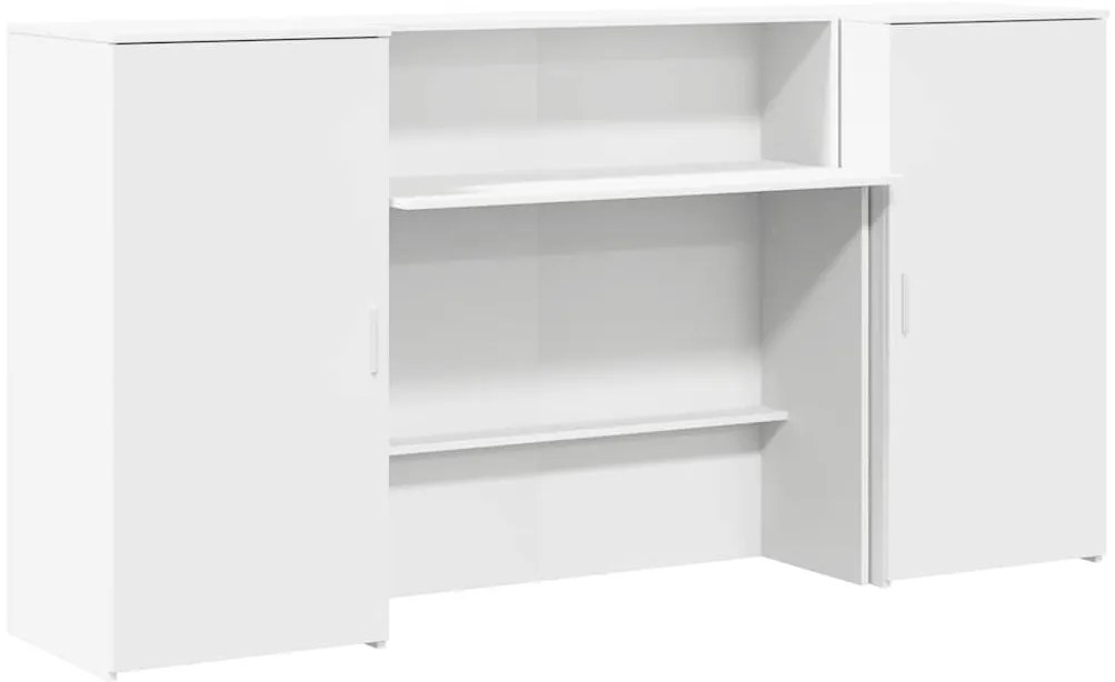 vidaXL Γραφείο υποδοχής Λευκό 200x50x103,5 εκ. Επεξεργασμένο Ξύλο