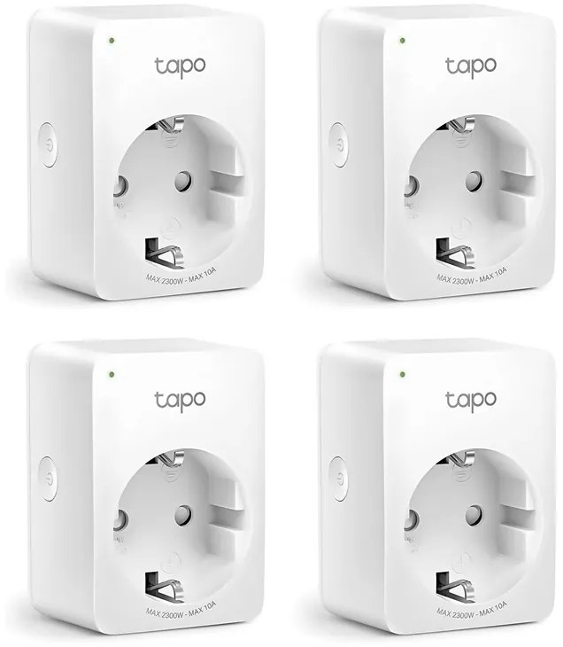 TP-LINK smart αντάπτορας ρεύματος TAPO-P100, Wi-Fi, ΒΤ, 4τμχ, Ver. 1.0
