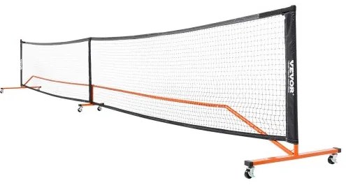 VEVOR Pickleball Net Set, 22FT Regulation Size Portable Pickleball System with Bags, Balls, Paddles, Wheels, and Court Lines, Weather Resistant Metal Frame &amp; PE Net, for Outdoor Backyard Driveway