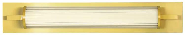 Απλίκα Μπάνιου Ανθυγρή IP44 38cm 8w Led 491lm 3000K Warm White 120° Γυαλί με Χρυσό Ματ  Viokef Frida 4238700