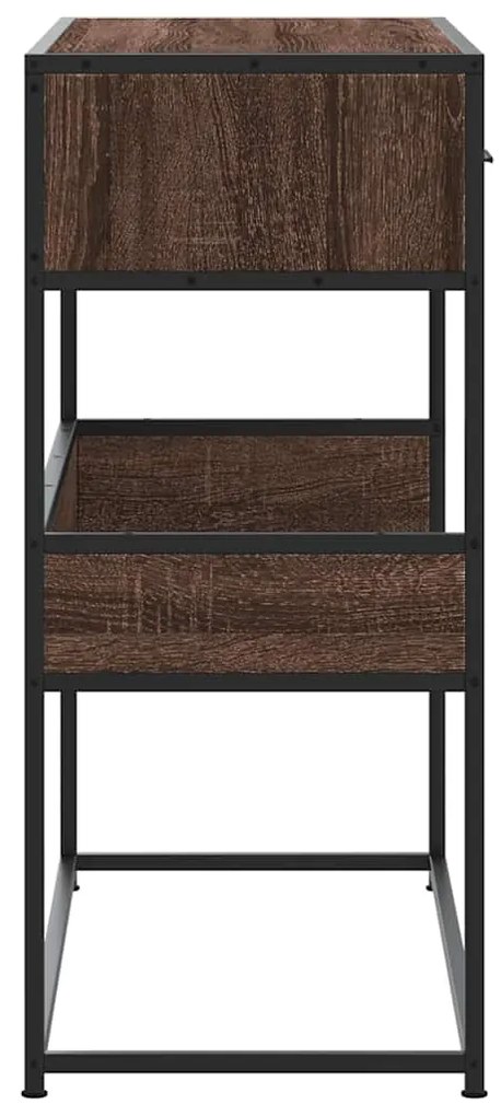 vidaXL Τραπέζι Κονσόλα Καφέ Δρυς 90x35x80 εκ. Επεξεργασμένο Ξύλο