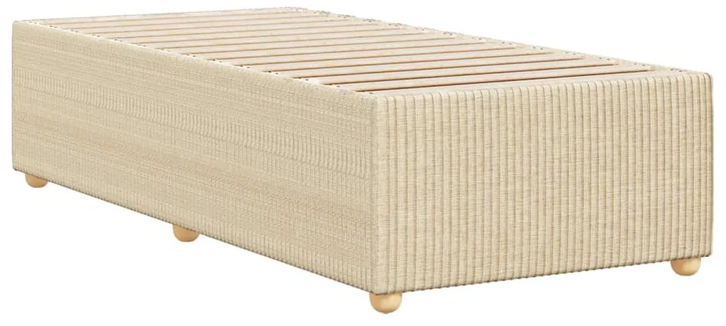 vidaXL Σκελετός Κρεβατιού Χωρίς Στρώμα Κρέμα 90x200 εκ. Υφασμάτινο