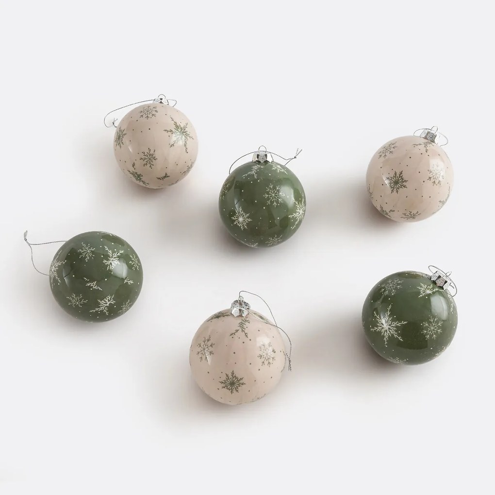 Σετ 24 τυπωμένες μπάλες με νιφάδες, Caspar