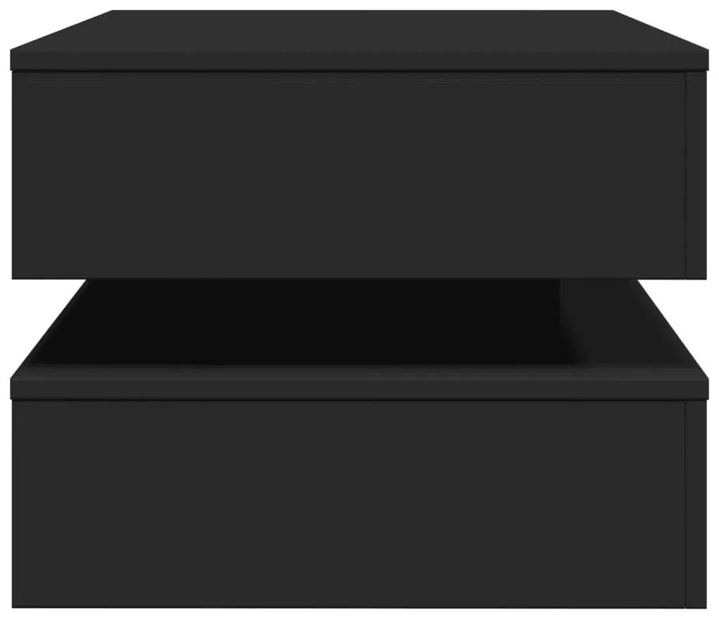 Τραπεζάκι Σαλονιού με LED Μαύρο 90 x 50 x 40 εκ. - Μαύρο
