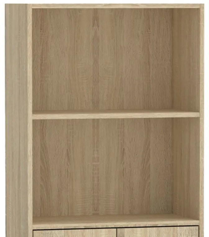 Βιβλιοθήκη Negan pakoworld sonoma μελαμίνης 60x30x120εκ - 248-000017