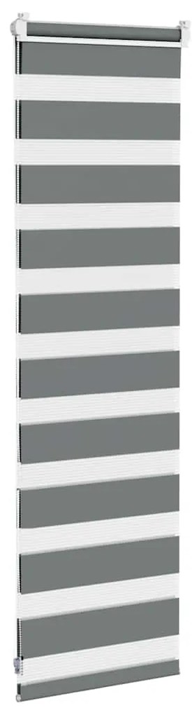 vidaXL Zebra Blind Σκούρο γκρι 40x100 cm Πλάτος υφάσματος 35,9 cm