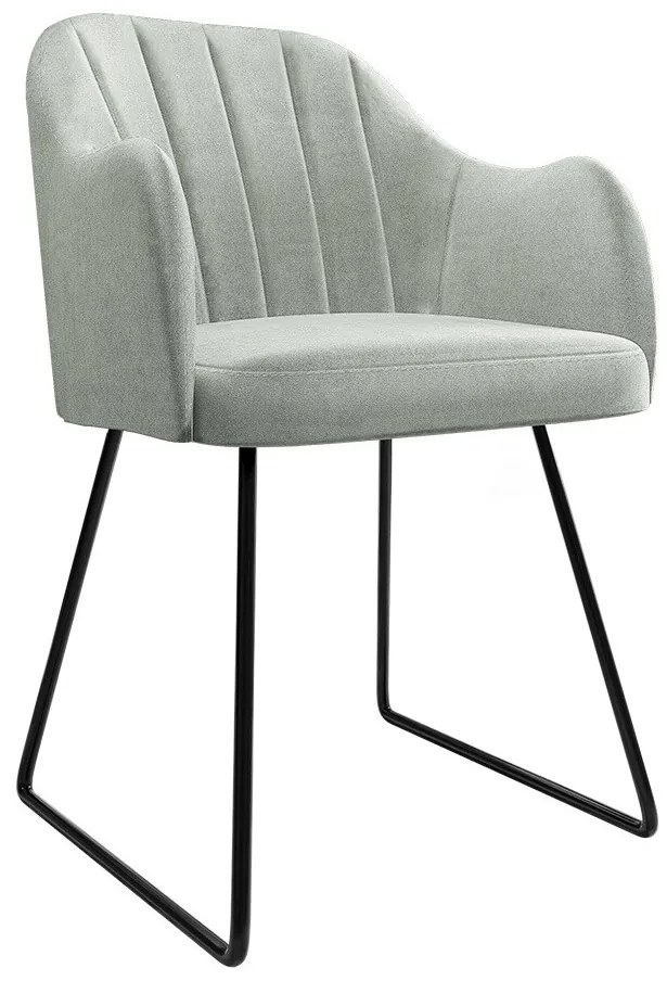 Καρέκλα Comfivo 102, Μαύρο, Ανοιχτό γκρι, 78x46x56cm, 9 kg, Ταπισερί, Μεταλλικά, Μπράτσα | Epipla1.gr