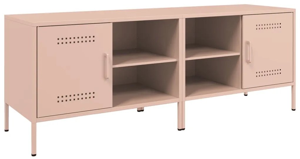 vidaXL Έπιπλα Τηλεόρασης 2 τεμ. Ροζ 68x39x50,5 εκ. από Χάλυβα