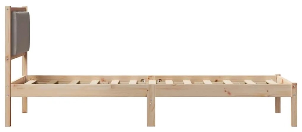 vidaXL Σκελετός Κρεβατιού Taupe 80 x 190 cm Στερεά ξυλεία πεύκου