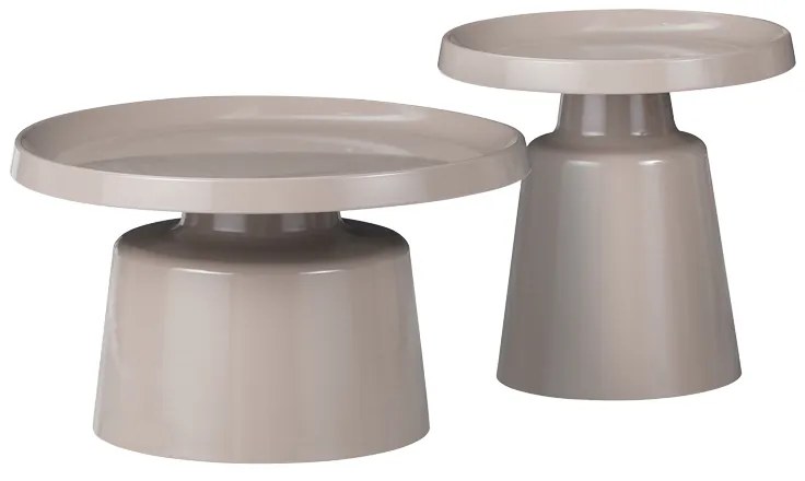 Βοηθητικά τραπέζια Ginoze Inart cappuccino μέταλλο 2τεμ - 029-000317