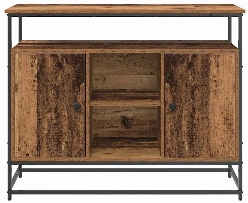 vidaXL Πλαϊνό γραφείο Παλαιό ξύλο 100 x 35 x 80 εκ. Επεξεργασμένο ξύλο