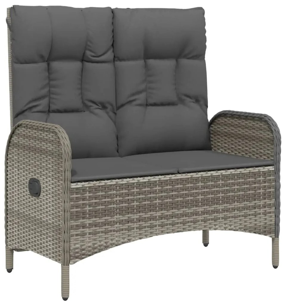 vidaXL Σετ Τραπεζαρίας Κήπου 4 τεμ. Γκρι Συνθετικό Ρατάν με Μαξιλάρια