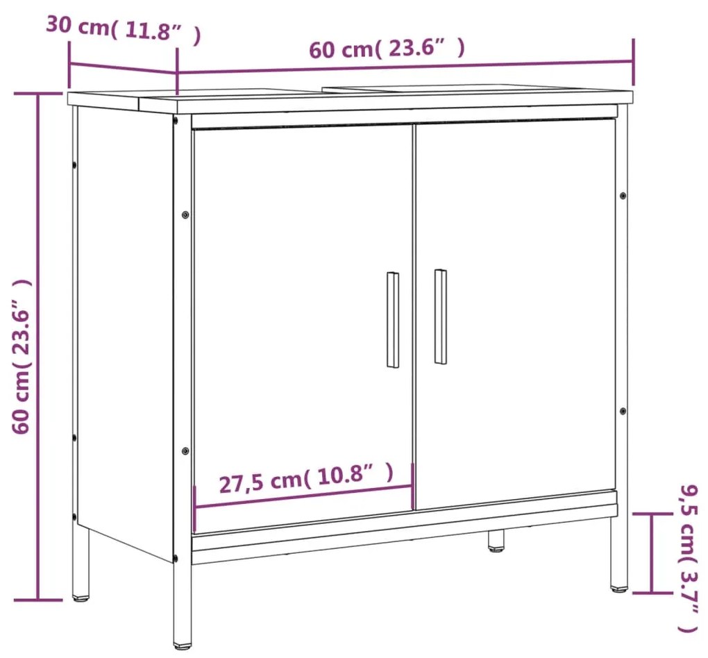 ΝΤΟΥΛΑΠΙ ΝΙΠΤΗΡΑ ΜΠΑΝΙΟΥ SONOMA ΔΡΥΣ 60X30X60 ΕΚ. ΕΠΕΞ. ΞΥΛΟ 842447