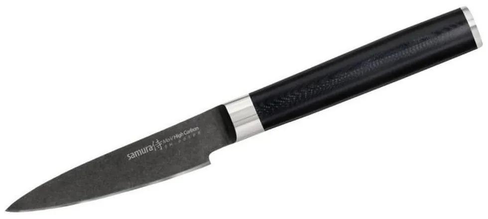 Μαχαίρι Ξεφλουδίσματος MO-V Stonewash SM-0010B 9cm Black Samura Ανοξείδωτο Ατσάλι