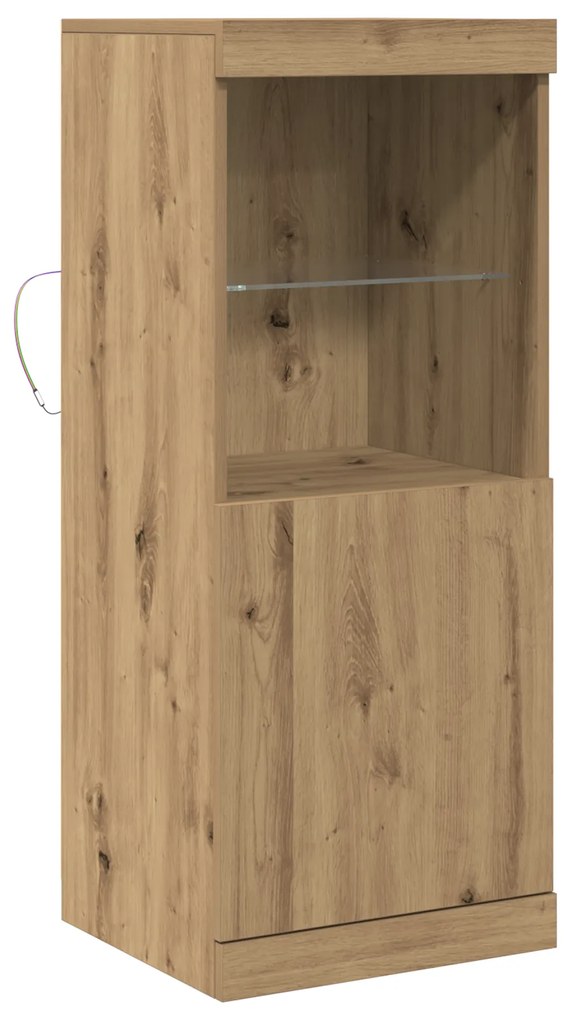 vidaXL Μπουφέ με LED Φώτα στην απόχρωση Artisan Oak 41x37x100 cm