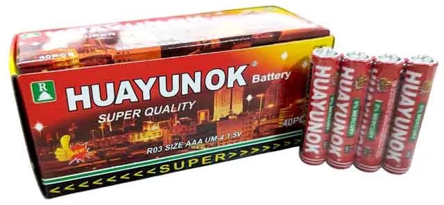 Huayunok Μπαταρία R03 AAA 40τεμ – Battery