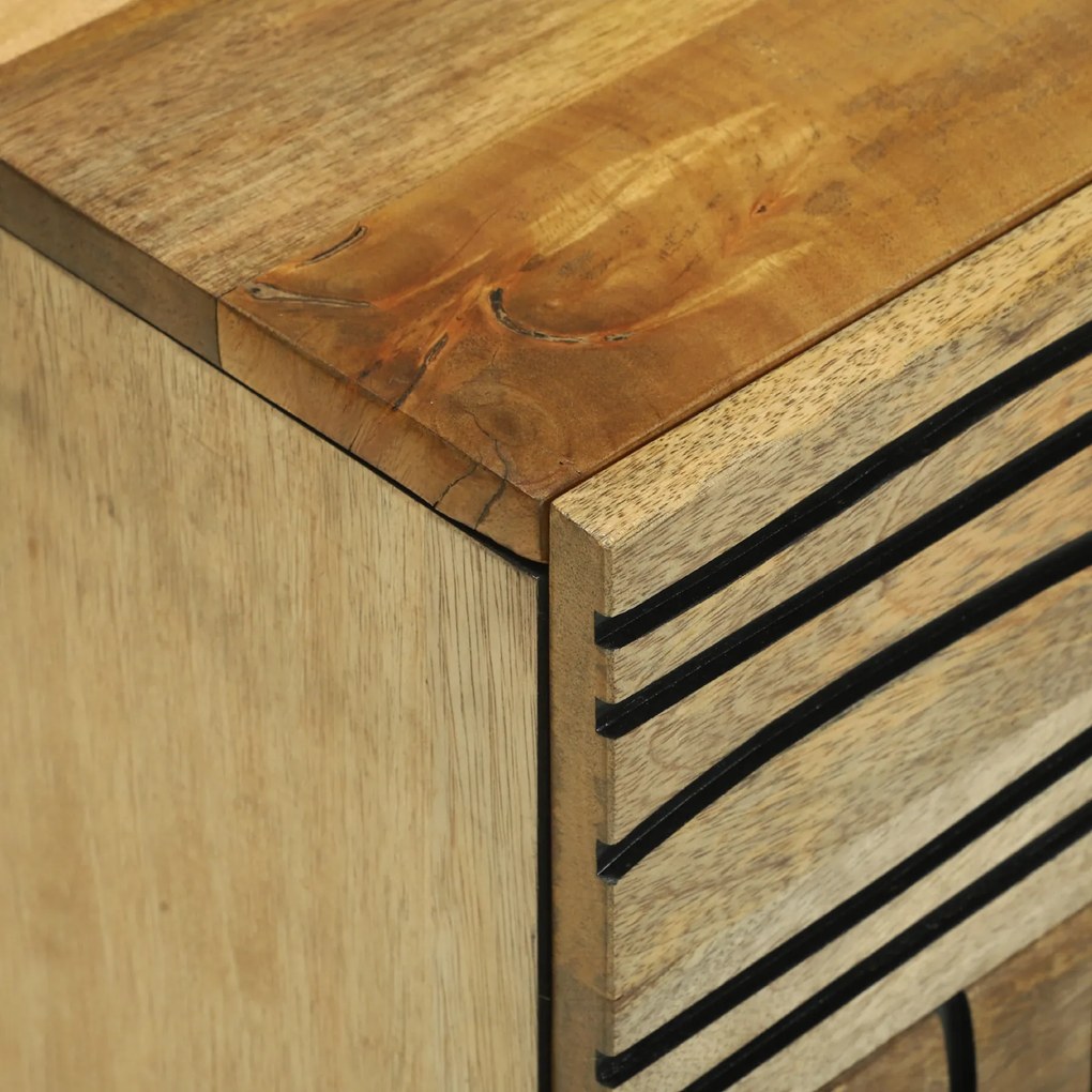 vidaXL Κομοδίνο 50x33x60 cm από Μασίφ Ξύλο Μάνγκο