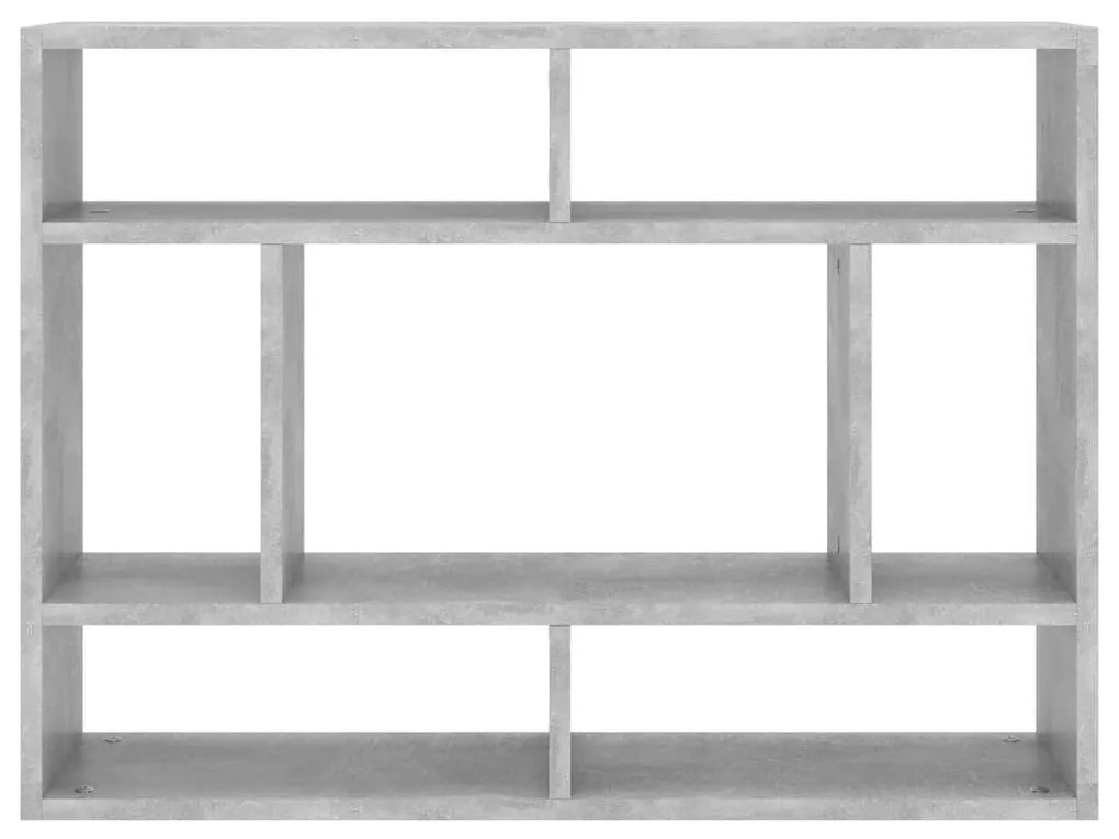 Ραφιέρα Τοίχου Γκρι Σκυροδέματος 75x16x55 εκ. από Επεξ. Ξύλο - Γκρι
