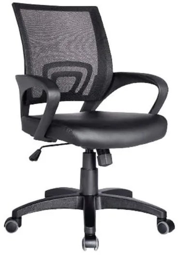 BF2101 Πολυθρόνα-Pro Γραφείου με Ανάκλιση, Μαύρο Mesh - PU Μαύρο Συνιστάται για χρήση από παιδιά έως 12 ετών