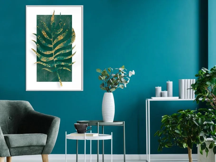 Αφίσα - Gilded Palm Leaf - 20x30 - Χρυσό - Χωρίς πασπαρτού