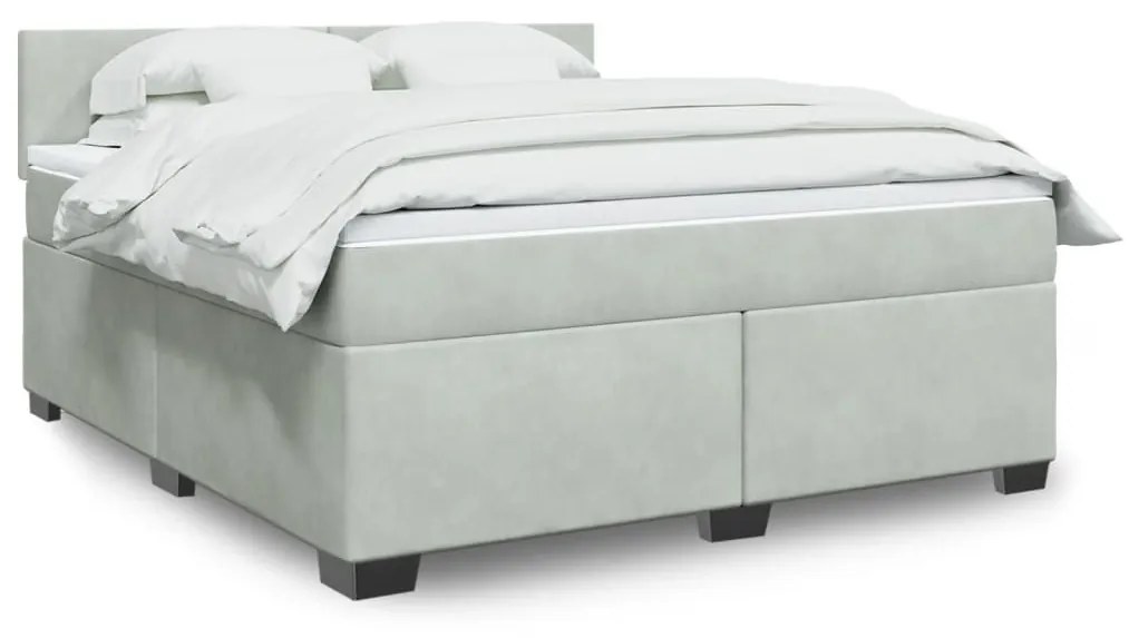 ΚΡΕΒΑΤΙ BOXSPRING ΜΕ ΣΤΡΩΜΑ ΑΝΟΙΧΤΟ ΓΚΡΙ 180X200 ΕΚ. ΒΕΛΟΥΔΙΝΟ 3288672