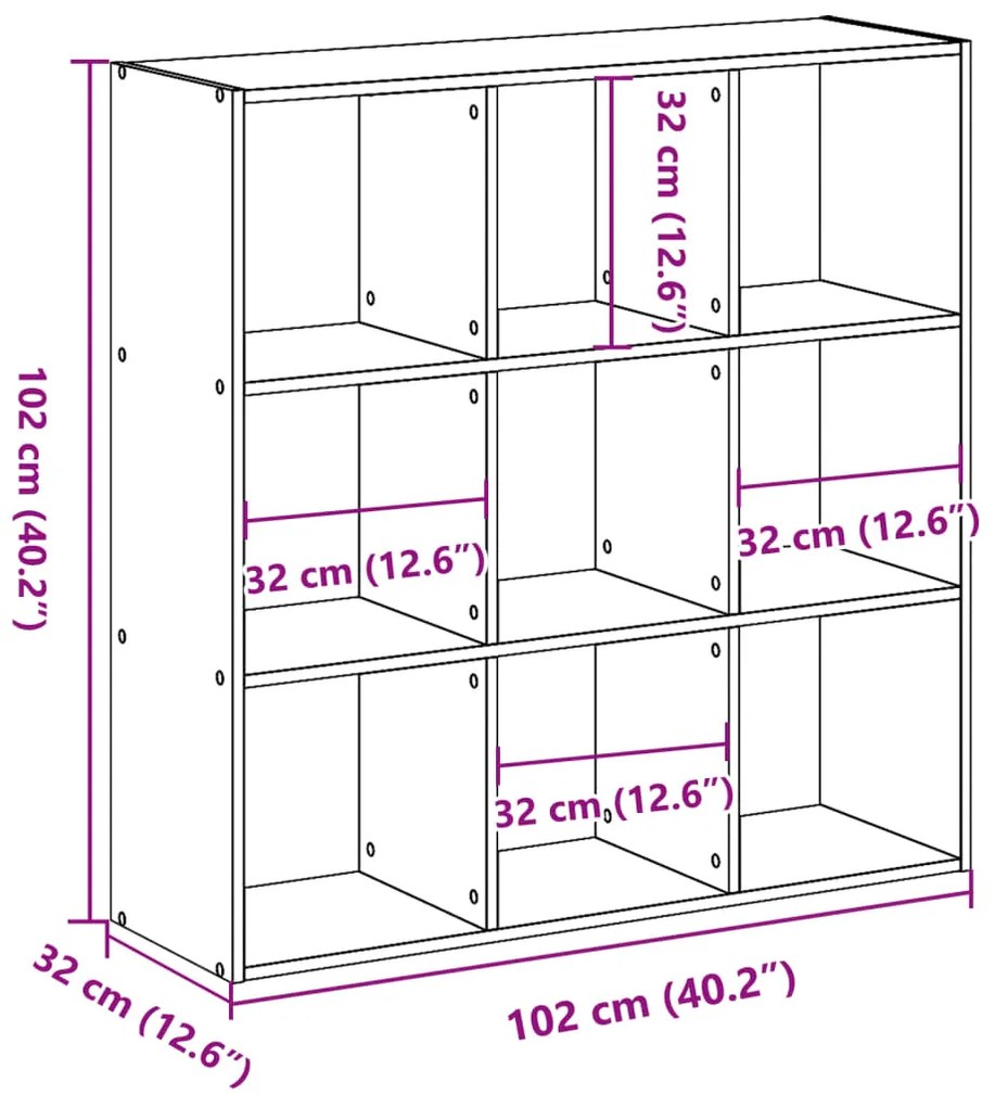 ΒΙΒΛΙΟΘΗΚΗ ΓΚΡΙ ΣΚΥΡΟΔΕΜΑΤΟΣ 102X32X102 ΕΚ. ΕΠΕΞΕΡΓ. ΞΥΛΟ 852819