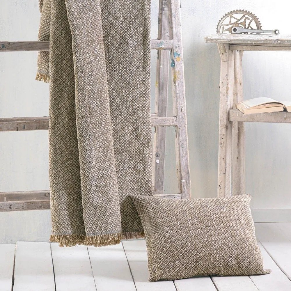 Ριχτάρι Tempe Brown Ρυθμός Πολυθρόνα 160x180cm Chenille,Cotton,Polyester