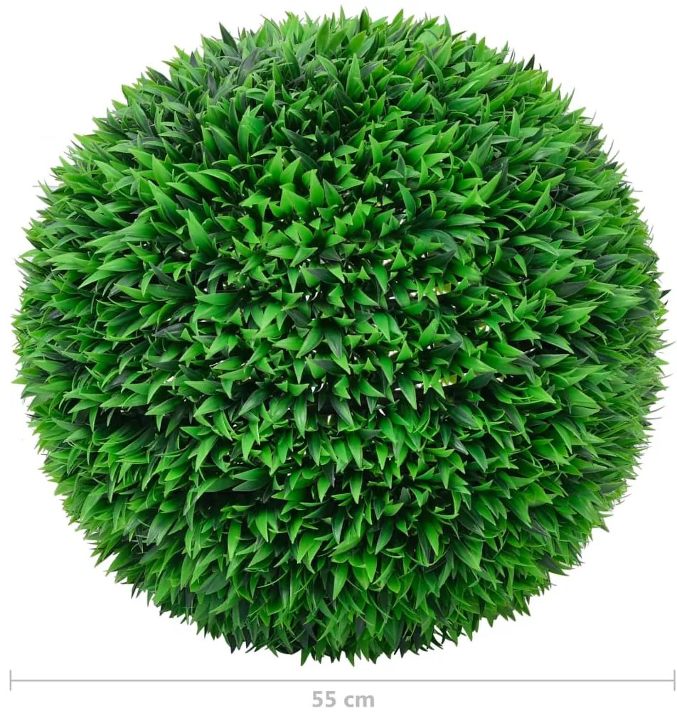 vidaXL Πυξάρι Τεχνητό Σχήμα Μπάλας 2 τεμ. 55 εκ.