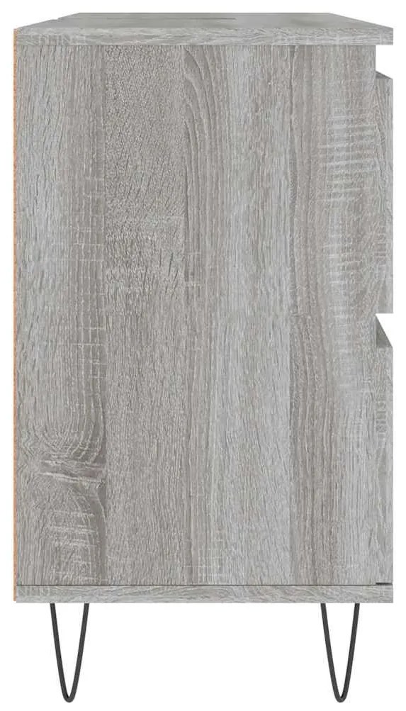 vidaXL Ντουλάπι Μπάνιου Γκρι Sonoma 80 x 33 x 60 εκ. από Επεξεργ. Ξύλο