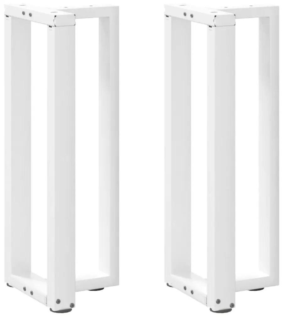 vidaXL Πόδια Κονσόλας σε Σχήμα Τ, 2 τεμ. Λευκά 38x25x(72-73) εκ. Ατσάλι