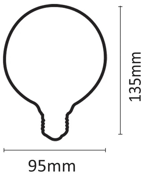 InLight E27 LED Filament G95 8watt (7.27.08.21.1)