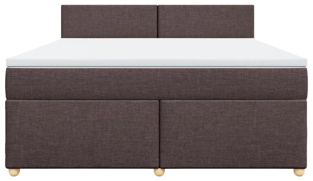 ΚΡΕΒΑΤΙ BOXSPRING ΜΕ ΣΤΡΩΜΑ ΣΚΟΥΡΟ ΚΑΦΕ 180X200 ΕΚ ΥΦΑΣΜΑΤΙΝΟ 3289055