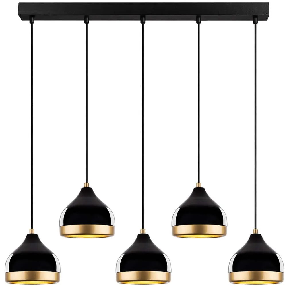 Φωτιστικό Οροφής - Ράγα Yildo 892OPV2137 90x17x111cm 5xE27 40W Black Opviq