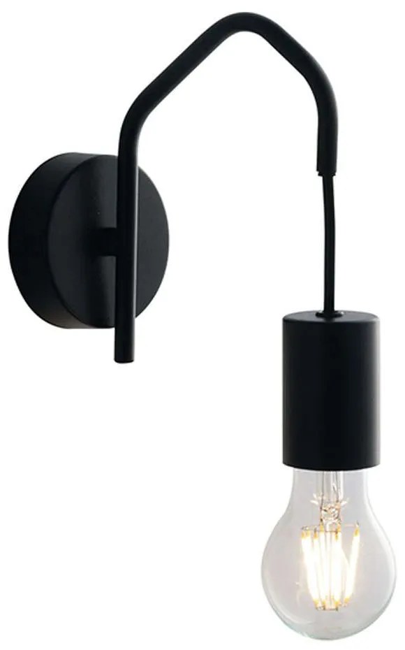 Φωτιστικό Τοίχου - Απλίκα Habitat I-HABITAT-AP NER 1xE27 18x17,5cm Black Luce Ambiente Design Metal
