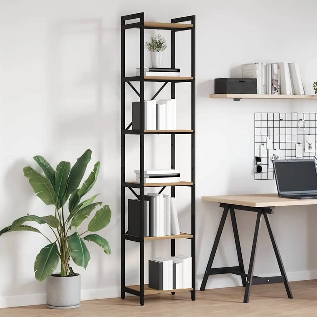 vidaXL Βιβλιοθήκη artisan δρυς 40 x 30 x 188 εκ Επεξεργασμένο ξύλο