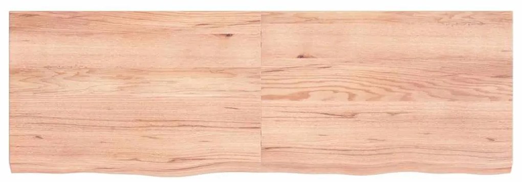 vidaXL Επιφ Τραπεζιού Αν Καφέ 120x40x(2-4)εκ. Επεξ. Μασίφ Ξύλο Δρυός