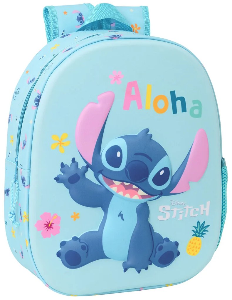 Παιδική Τσάντα Lilo &amp; Stitch Ανοιχτό Μπλε 27 x 33 x 10 cm 3D
