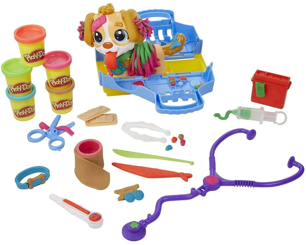 Πλαστελίνη - Παιχνίδι Play-Doh Φροντίδα Carry Vet F3639 Multi Hasbro