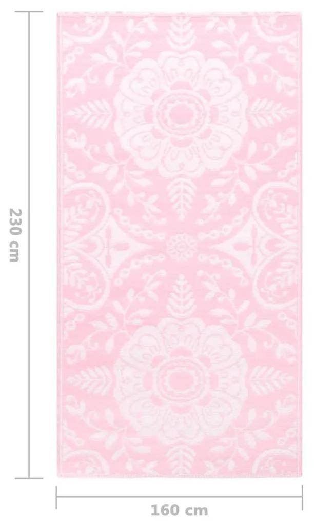 Χαλί Εξωτερικού Χώρου Ροζ 160 x 230 εκ. από Πολυπροπυλένιο - Ροζ