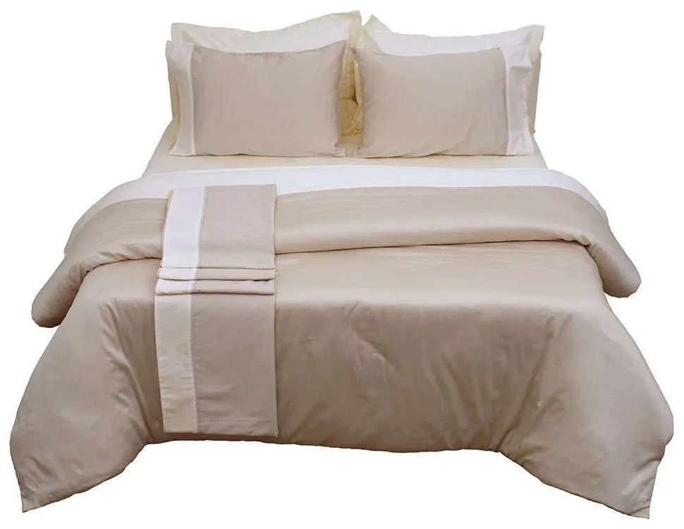 Κουβερλί Διπλής Όψεως Luxury Bicolour 3 Beige/Ivory Anna Riska Υπέρδιπλo 220x240cm 100% Cotton Satin