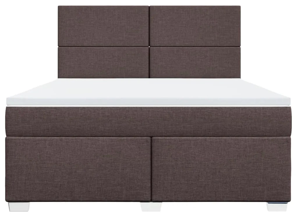 ΚΡΕΒΑΤΙ BOXSPRING ΜΕ ΣΤΡΩΜΑ ΣΚΟΥΡΟ ΚΑΦΕ 180X200 ΕΚ ΥΦΑΣΜΑΤΙΝΟ 3290563