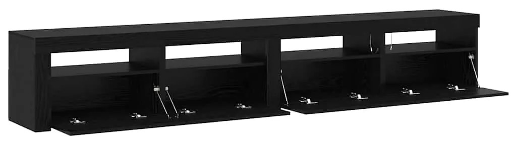 vidaXL Σετ Βάσης Τηλεόρασης 3 pcs Μαύρη δρυς 240 x 35 x 40 εκ.